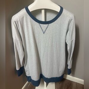 Gray and Blue Long Sleeve Shirt with pockets!